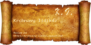 Krchnavy Ildikó névjegykártya